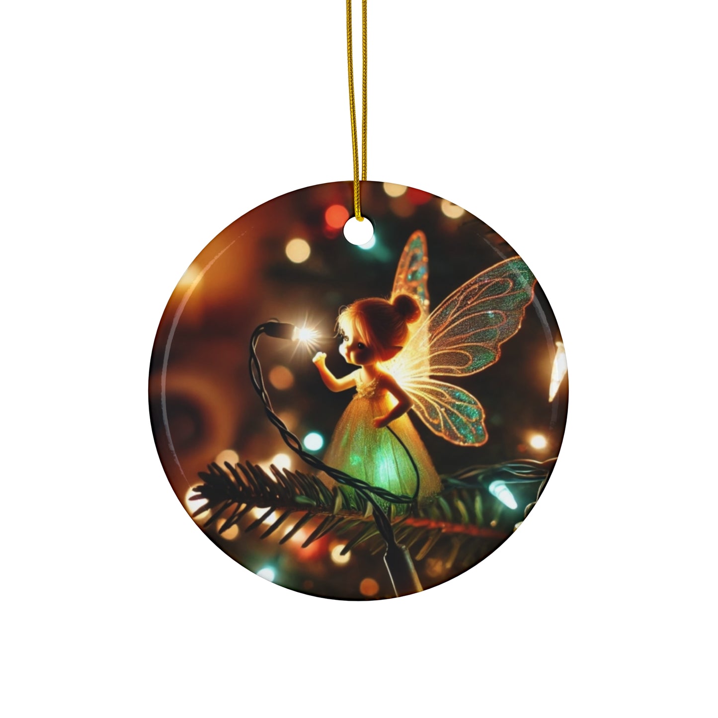 A Christmas Fairy Ceramic Ornament